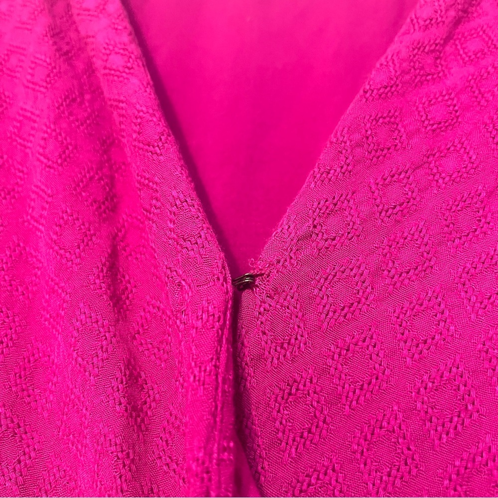 Maeve Anthropologie Breanna Wrap Silhouette Midi Dress Pink Size 8 Barbie - Picture 7 of 13